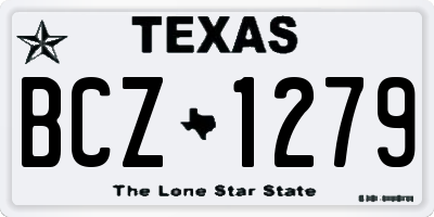 TX license plate BCZ1279