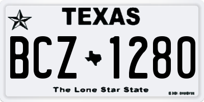 TX license plate BCZ1280