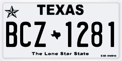 TX license plate BCZ1281