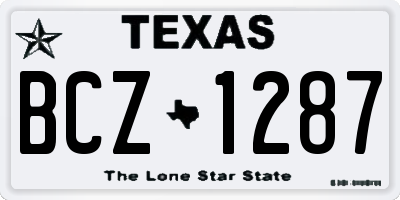 TX license plate BCZ1287