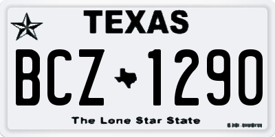 TX license plate BCZ1290