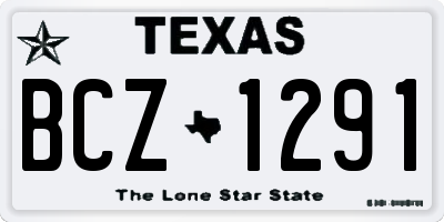 TX license plate BCZ1291
