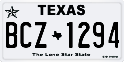 TX license plate BCZ1294