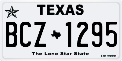 TX license plate BCZ1295