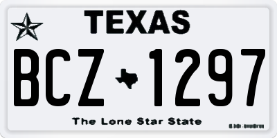 TX license plate BCZ1297