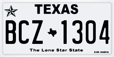 TX license plate BCZ1304