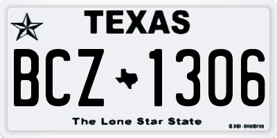 TX license plate BCZ1306