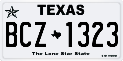 TX license plate BCZ1323