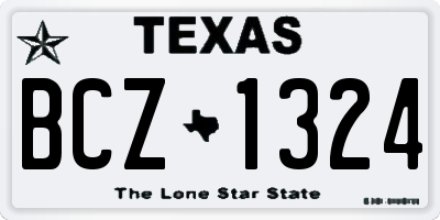 TX license plate BCZ1324