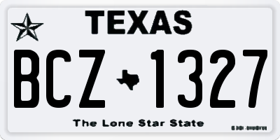 TX license plate BCZ1327