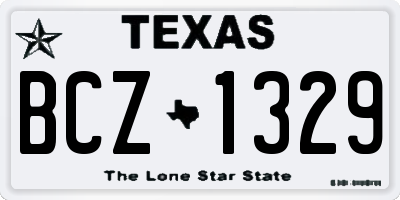 TX license plate BCZ1329