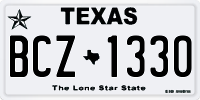 TX license plate BCZ1330