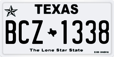 TX license plate BCZ1338