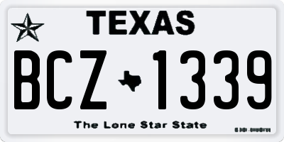 TX license plate BCZ1339