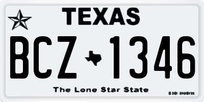 TX license plate BCZ1346