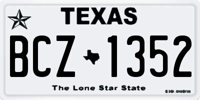 TX license plate BCZ1352