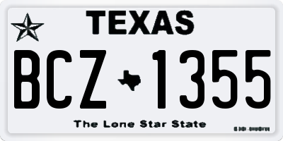 TX license plate BCZ1355