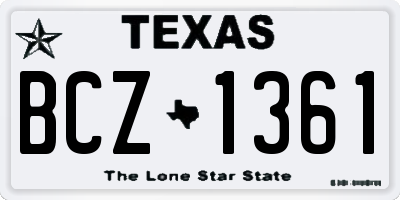 TX license plate BCZ1361