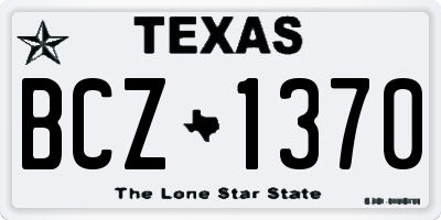 TX license plate BCZ1370