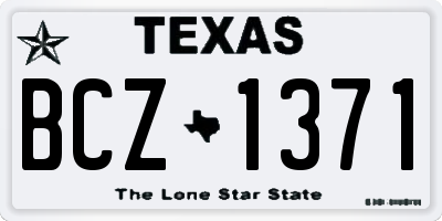 TX license plate BCZ1371