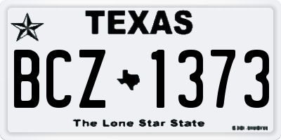 TX license plate BCZ1373