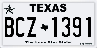TX license plate BCZ1391