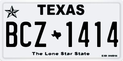 TX license plate BCZ1414