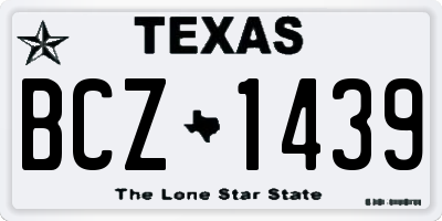 TX license plate BCZ1439