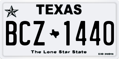TX license plate BCZ1440