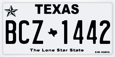 TX license plate BCZ1442