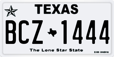 TX license plate BCZ1444