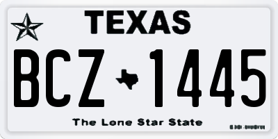TX license plate BCZ1445