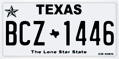 TX license plate BCZ1446