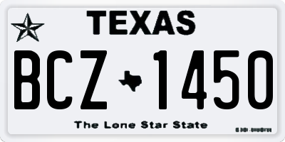 TX license plate BCZ1450