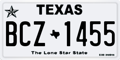 TX license plate BCZ1455