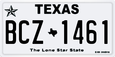 TX license plate BCZ1461