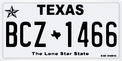 TX license plate BCZ1466