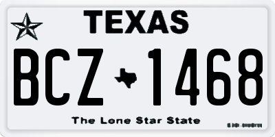 TX license plate BCZ1468