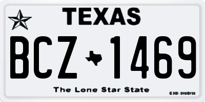 TX license plate BCZ1469