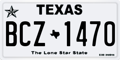 TX license plate BCZ1470