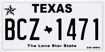 TX license plate BCZ1471