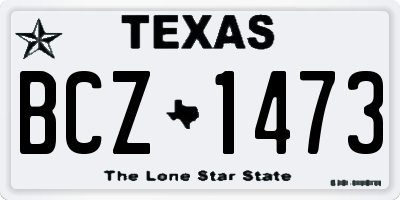 TX license plate BCZ1473