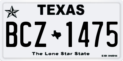 TX license plate BCZ1475
