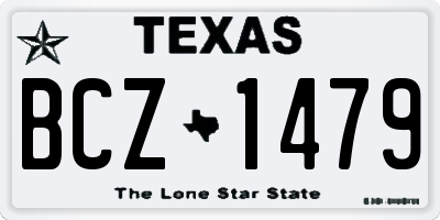 TX license plate BCZ1479