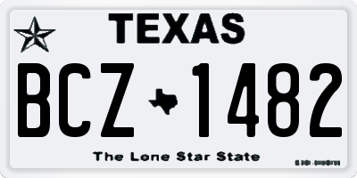 TX license plate BCZ1482