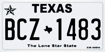 TX license plate BCZ1483