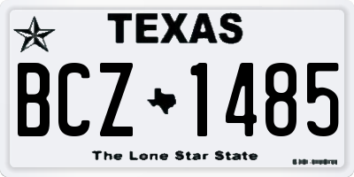 TX license plate BCZ1485