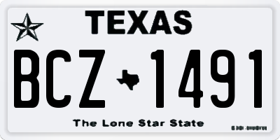 TX license plate BCZ1491