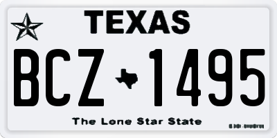 TX license plate BCZ1495