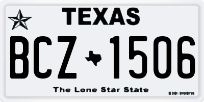 TX license plate BCZ1506